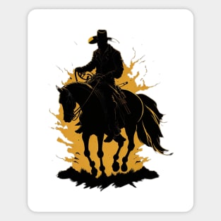 Cowboy riding a horse Magnet